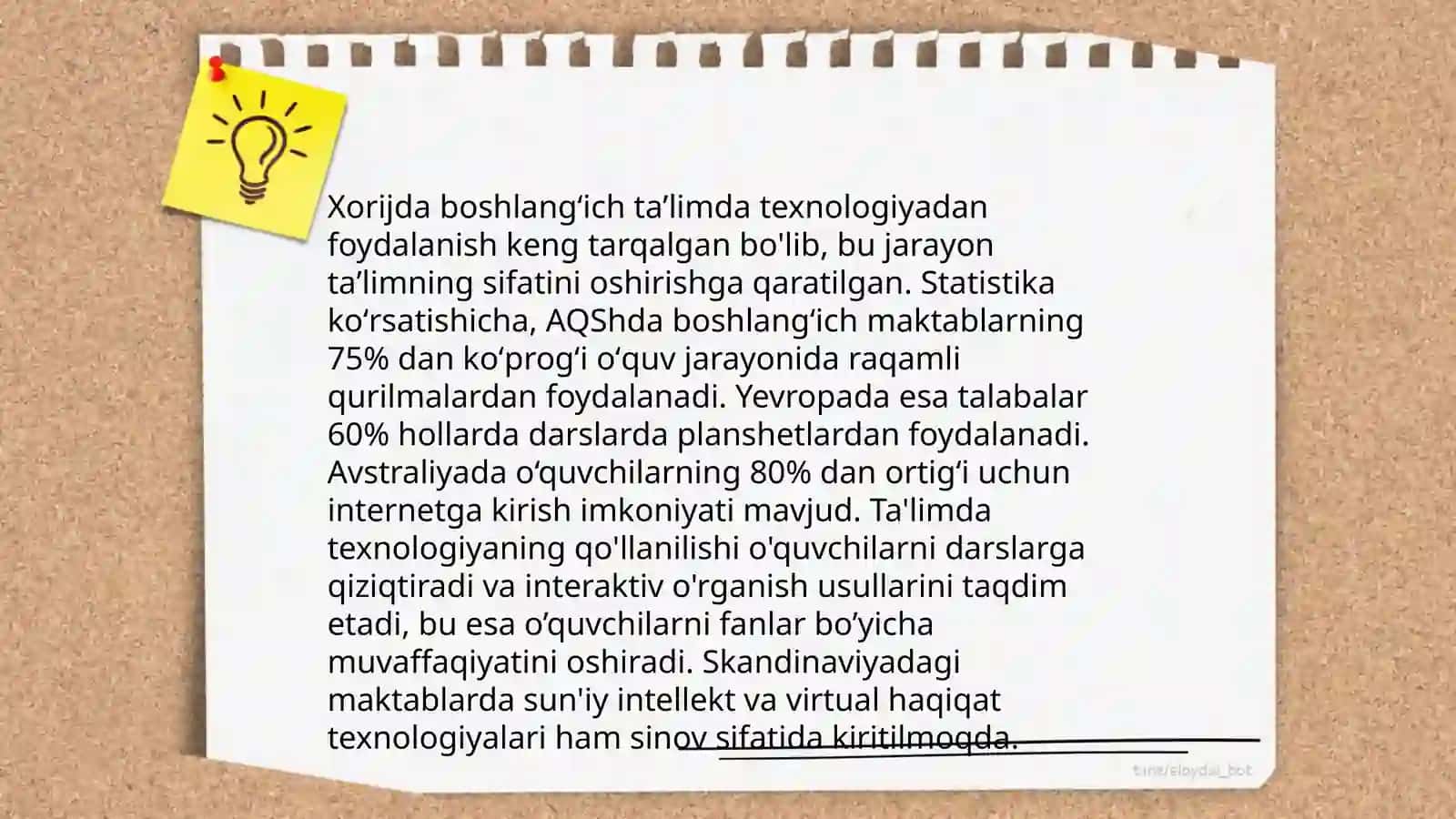 Boshlangʻich sinf texnologiya darslarining xorij va oʻzbekiston tajribasi 4
