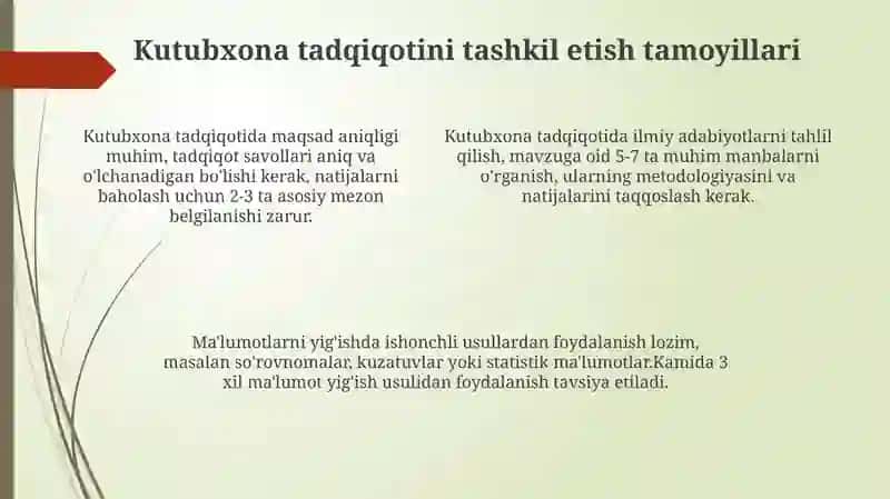 Kutubxona pedagogikasining ilmiy usullari 4