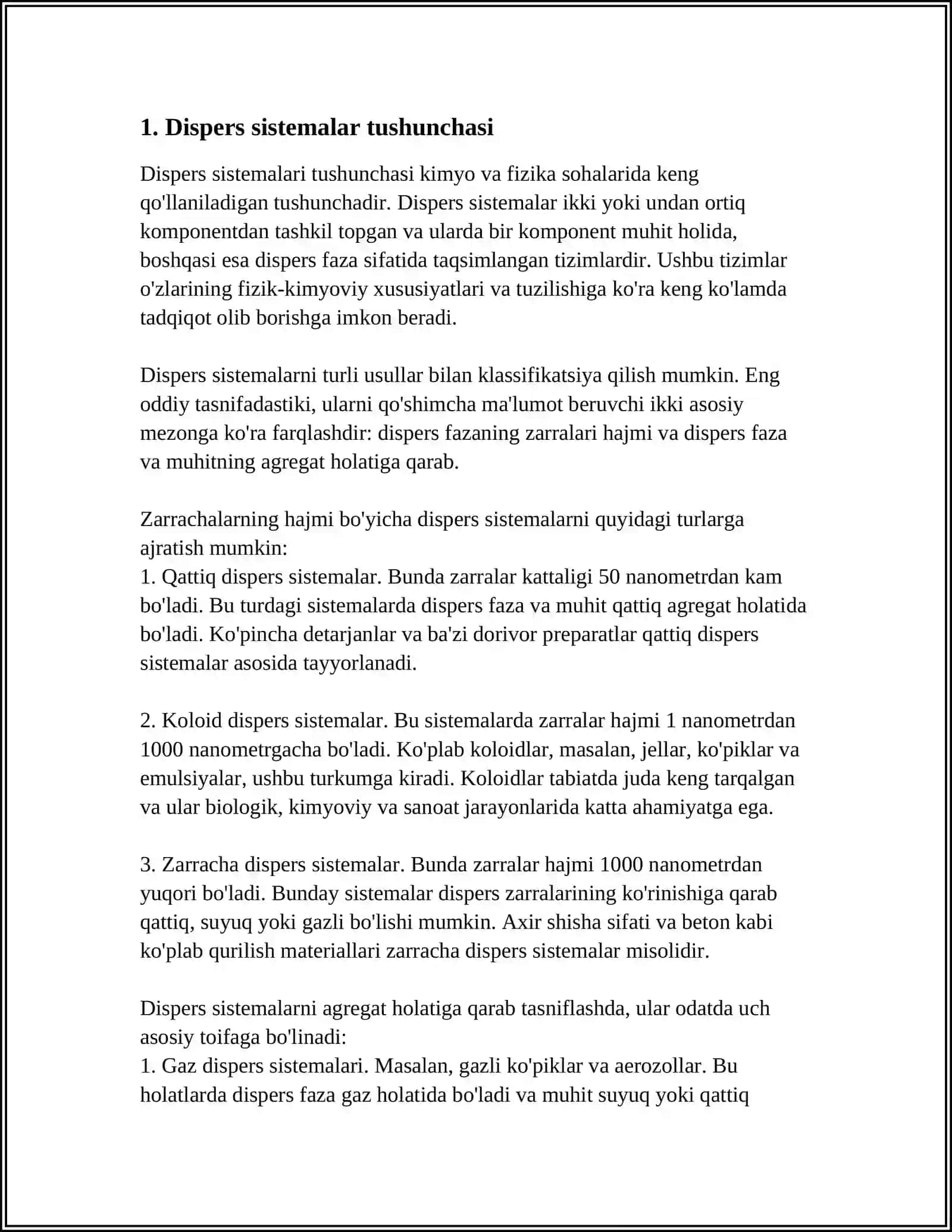 DAG‘AL-DISPERS SISTEMALARNING XOSSALARI VA ULARNI TIBBIYOT VA FARMAKOLOGIYADA ISHLATILISHI 4