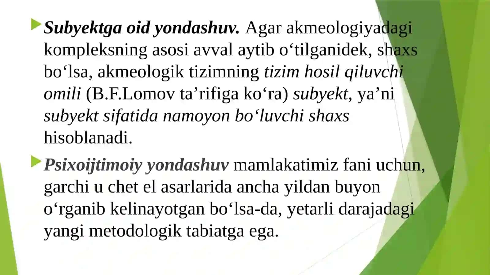 PEDAGOGIK AKMEOLOGIYADAN TAQDIMOT 4