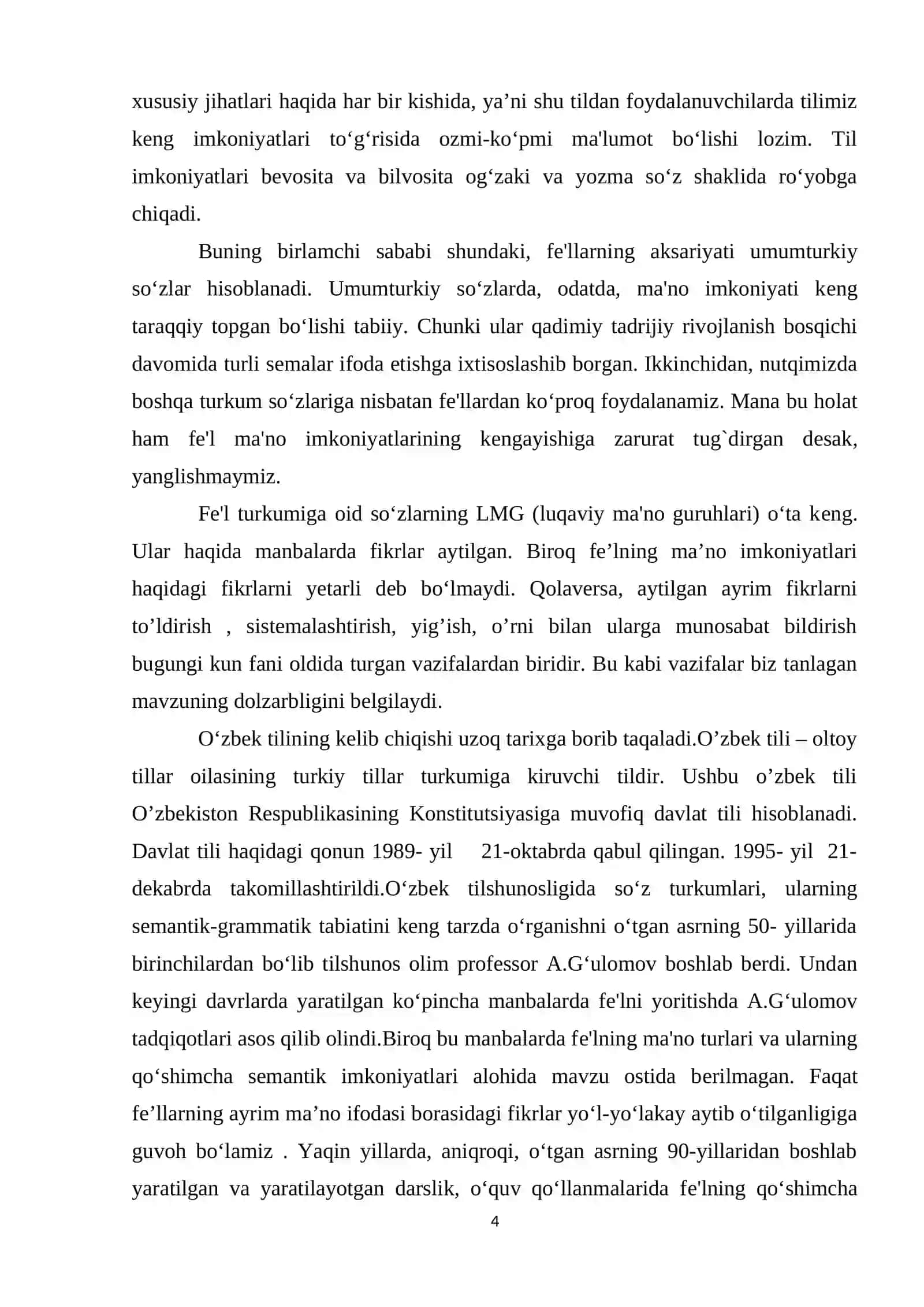 ‘’O’zbek tilshunosligida zamon kategoriyasining formal tadqiqi’’ 4