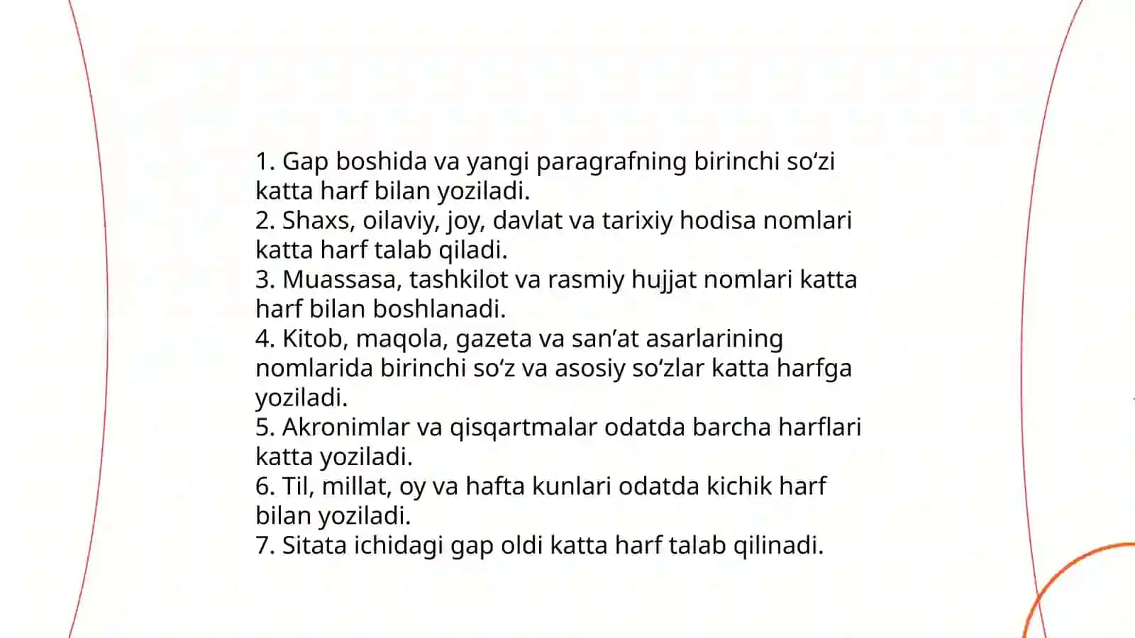 Oʼzbek tilining asosiy imlo qoidalarini oʼzlashtirish 4