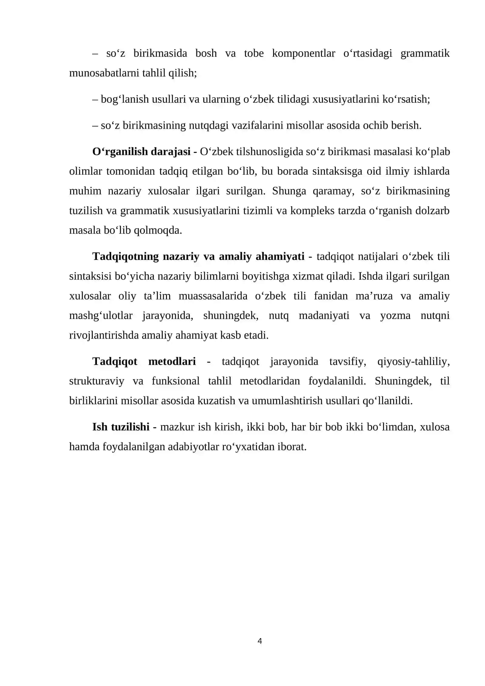 O‘zbek tilida so‘z birikmasining tuzilish va grammatik xususiyatlari 4