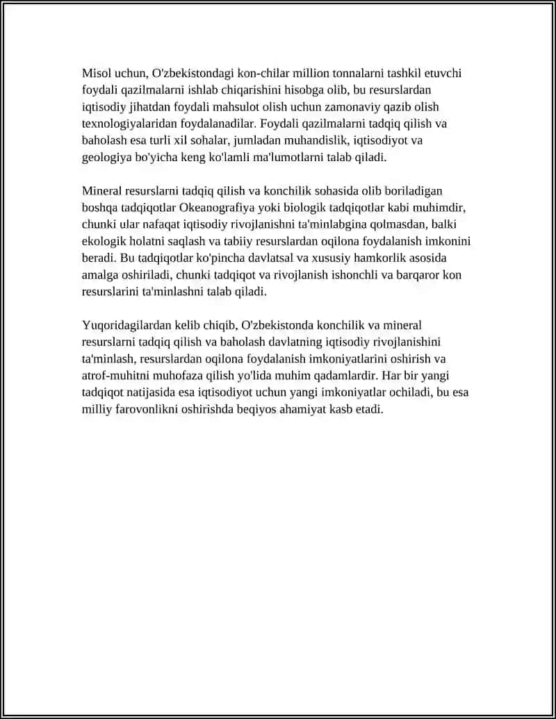 GEOLOGIA SOHASINI RIVOJLANTIRISH BO'YICHA DAVLAT DASTURLARI 4