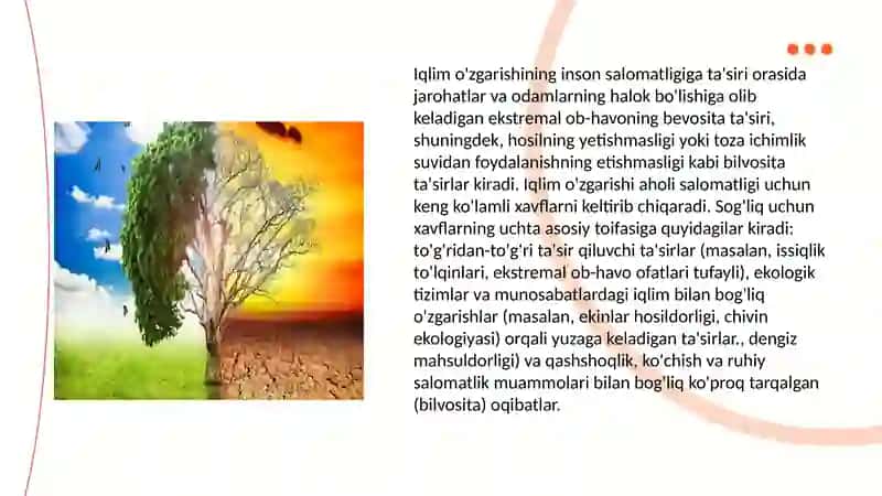 Organizmlarda tashqi muhit omillari ta'siriga moslashish muammolari 4