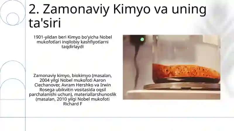 Kimyo sohasidagi Nobel sovrindorlari va mukofotlari 4