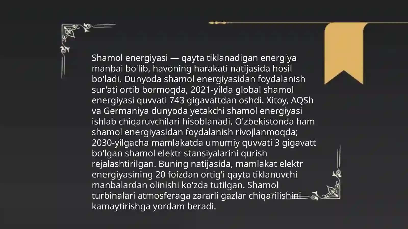Qayta tiklanuvchi energiya manbalari 4