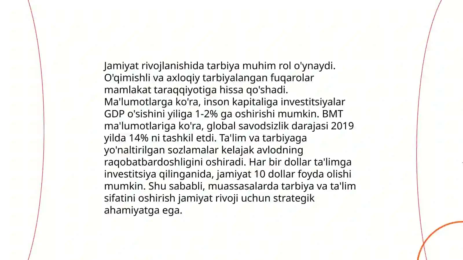 Tarbiya jarayoning mohiyati va uning jamiyat taraqqiyotida tutgan o'rni 4