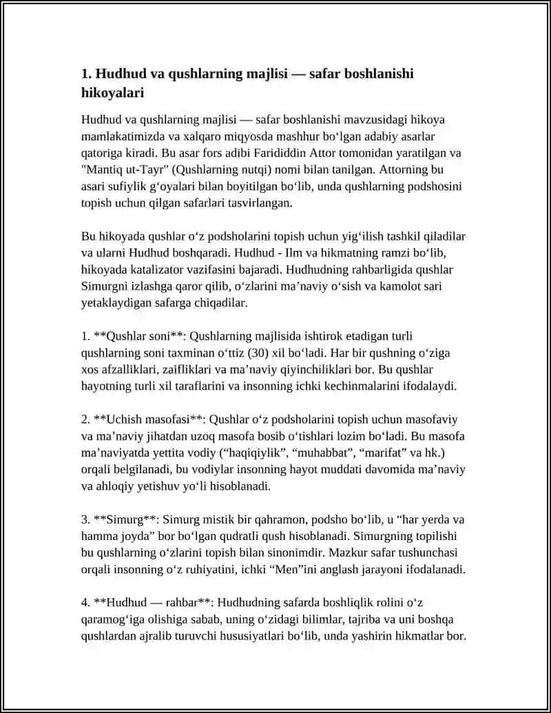 "LISON UT-TAYR" DOSTONIDAGI HIKOYALAR 4