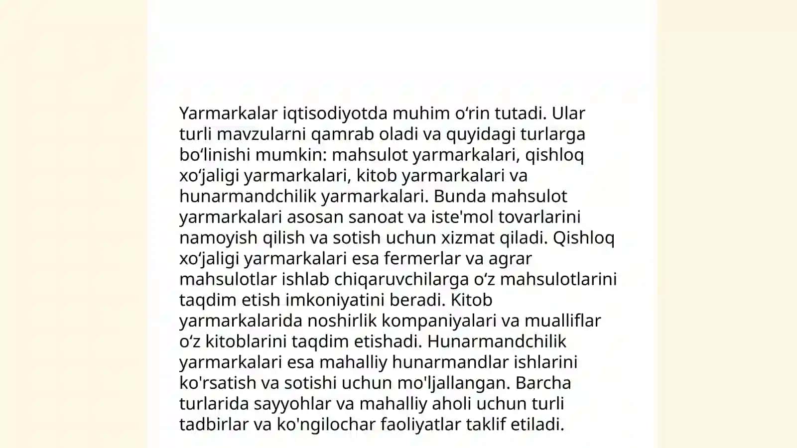 Yarmakalar va ko'rgazmalarning maqsadlari, ularning turlari 4