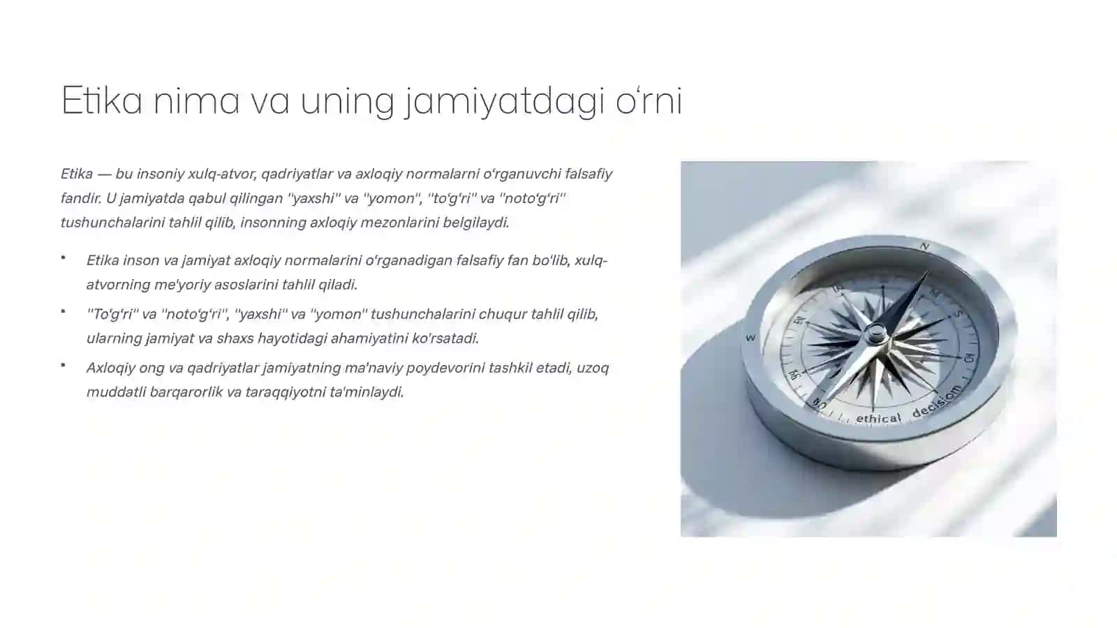 Etikaning Asosiy Kategoriyalari, Tamoyillari va Funskiyalari 4