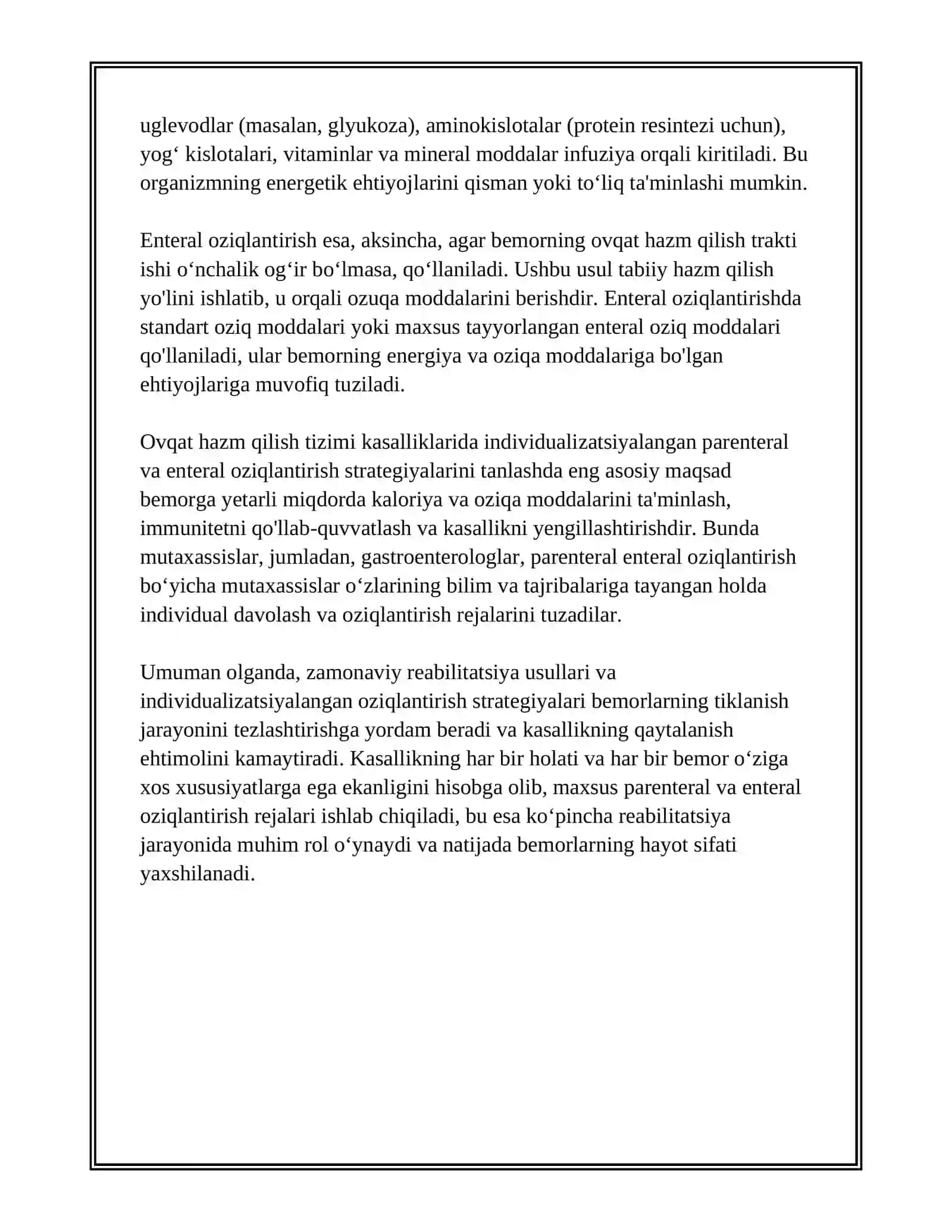OVQAT HAZM QILISH TIZIMI KASALLIKLARIDA ZAMONAVIY REABILITATSIYA USULLARI 4