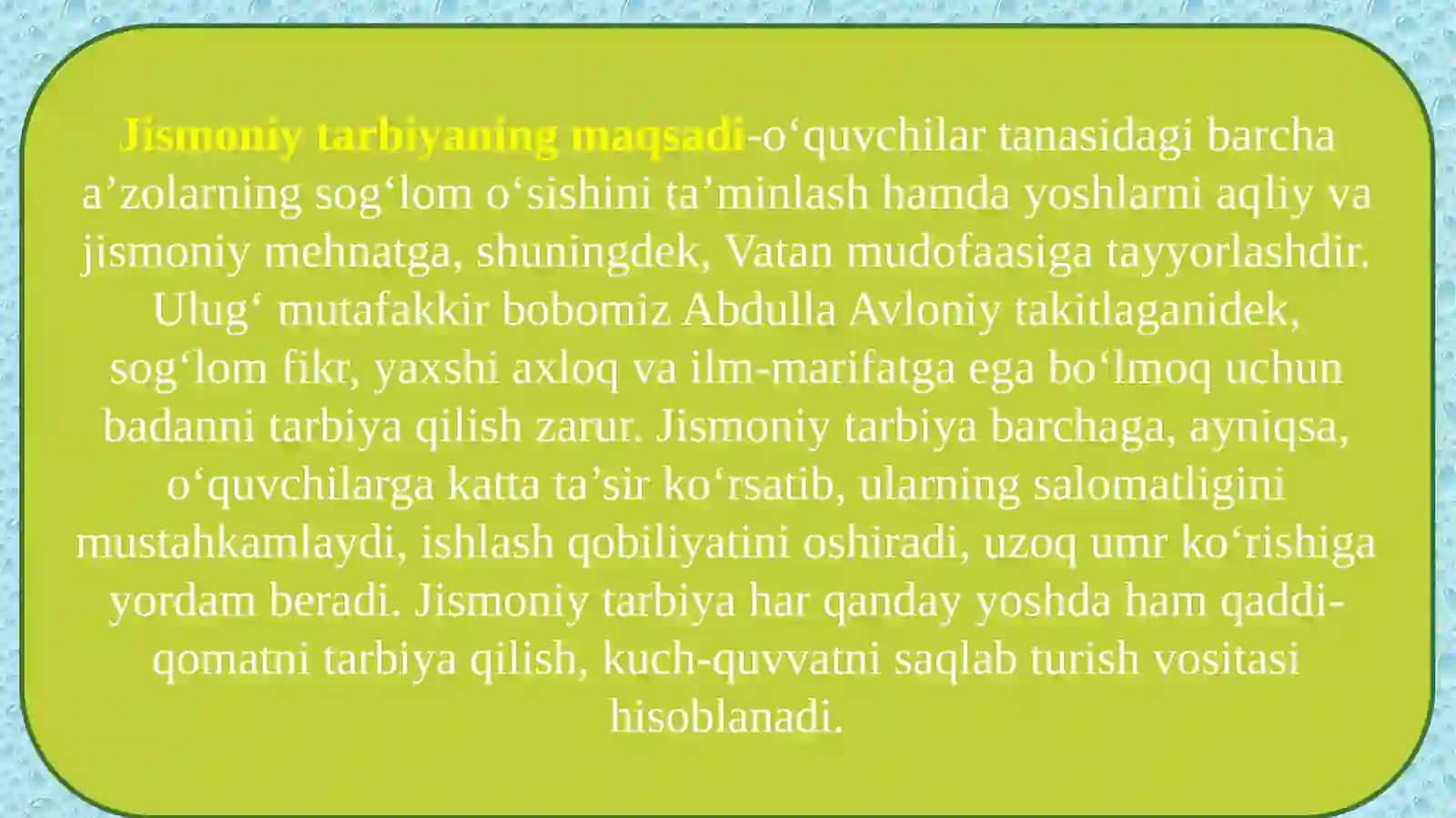 Jismoniy tarbiya nazariyisi va uslubiyatining umumiy asoslari 4