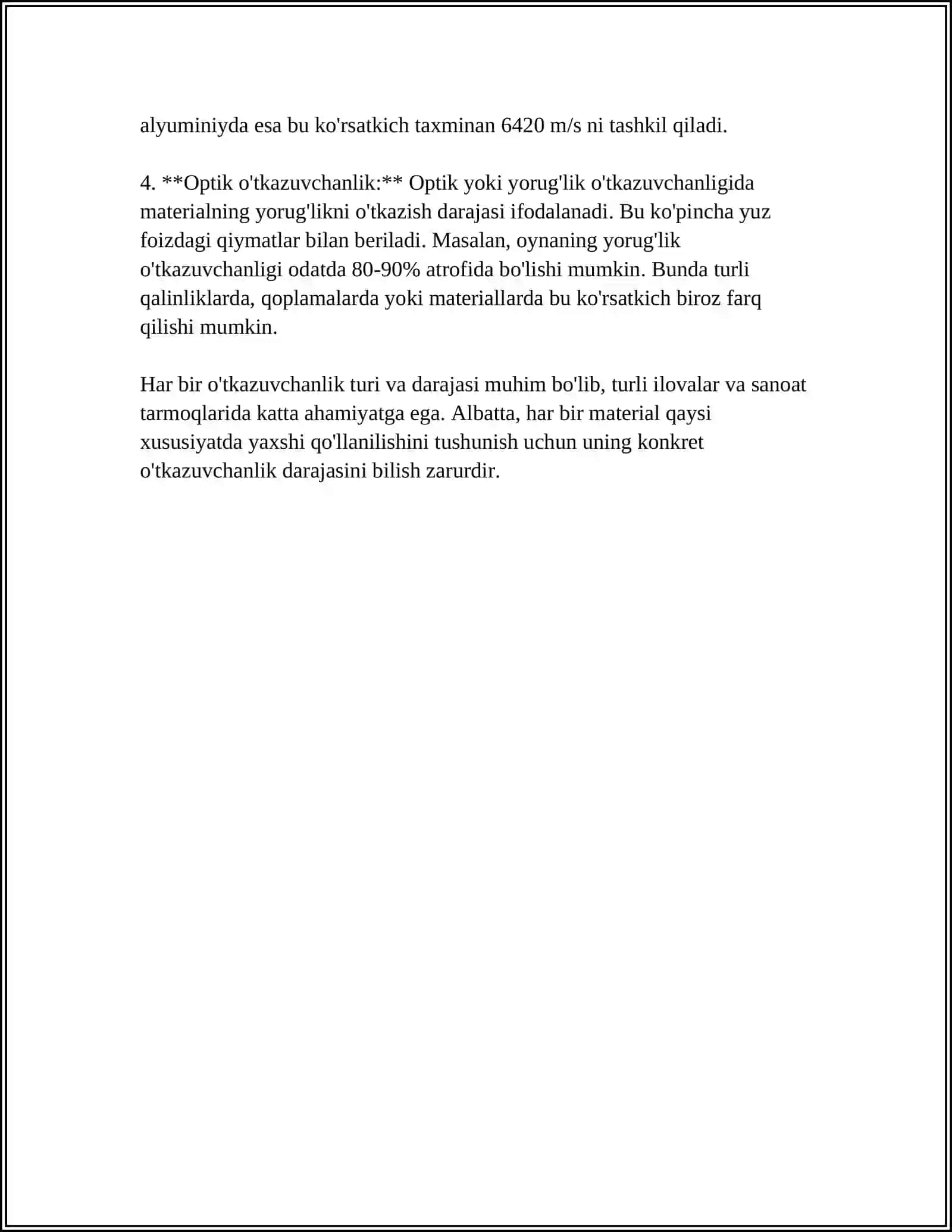 YARIM O‘TKAZGICHLI QURILMALARNI TEXNIK XARAKTERISTIKALARI 4