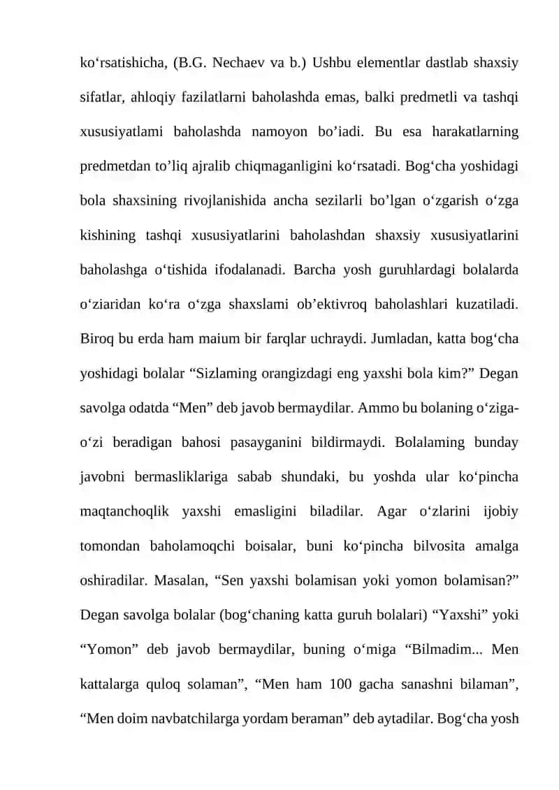 Ilk bolalik davrida o’z-o’zini anglashning ruvojlanish va 3 yosh inqirozi 4