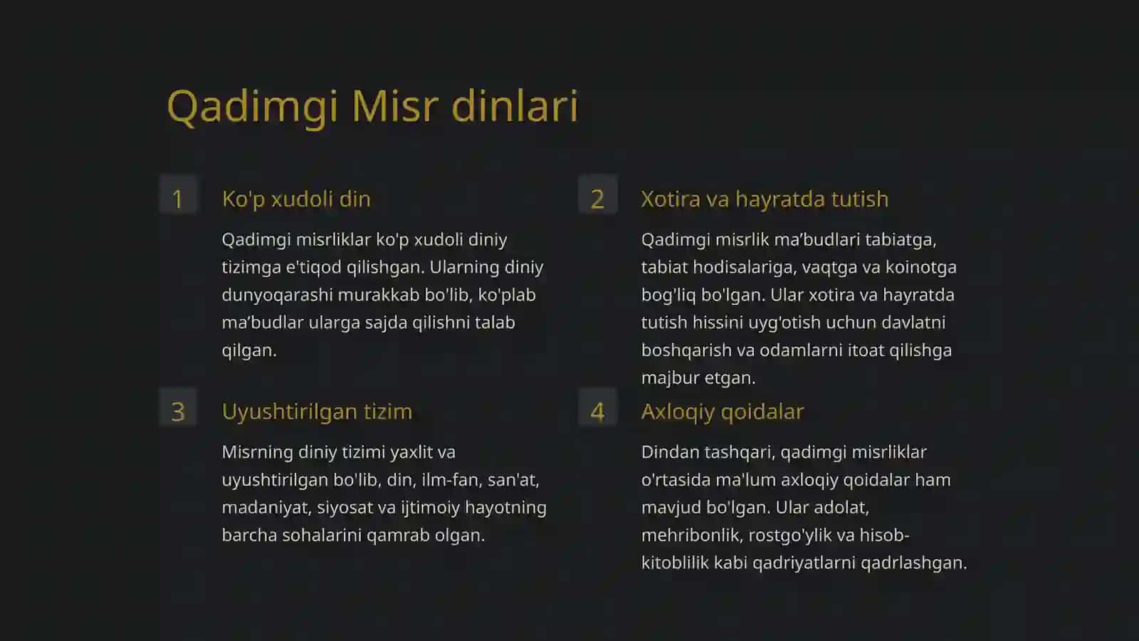 Qadimgi Misr Madaniyati 4