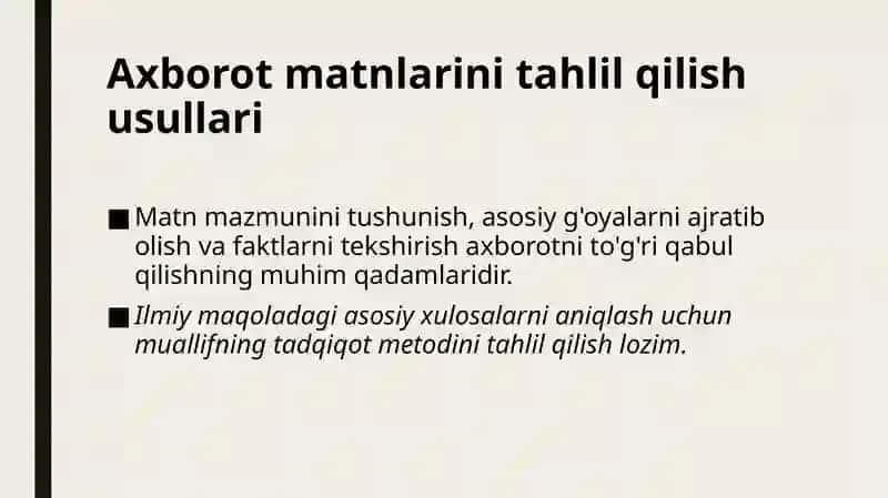 Axborot matnlar bilan ishlash va media madaniyat 4