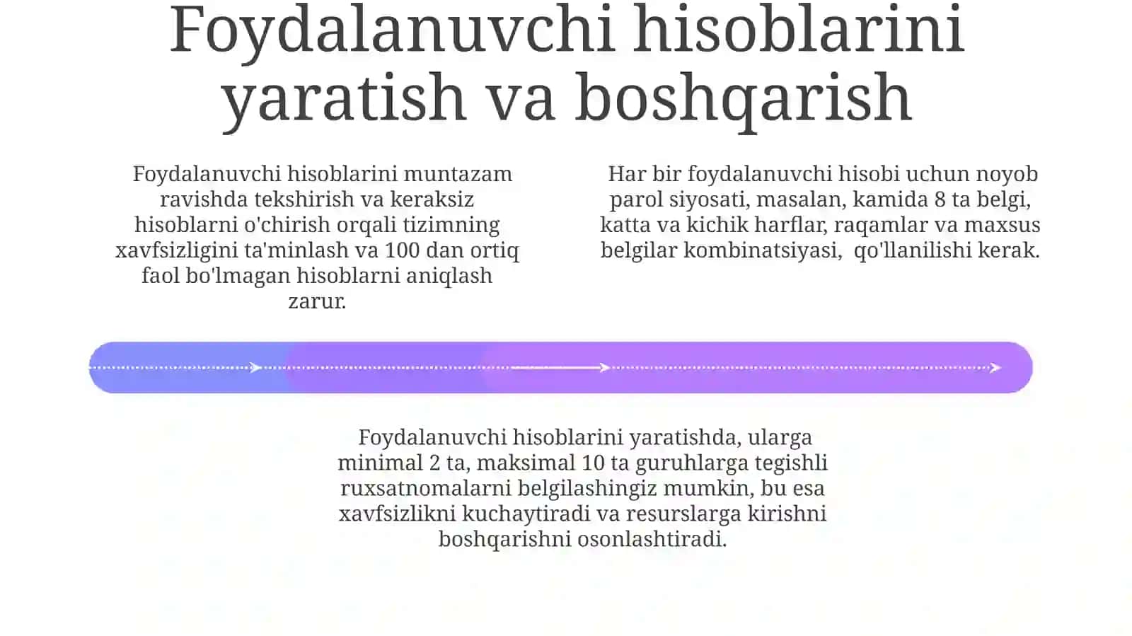 Tarmoq foydalanuvchilar huquqlarini bólishish va sozlash 4