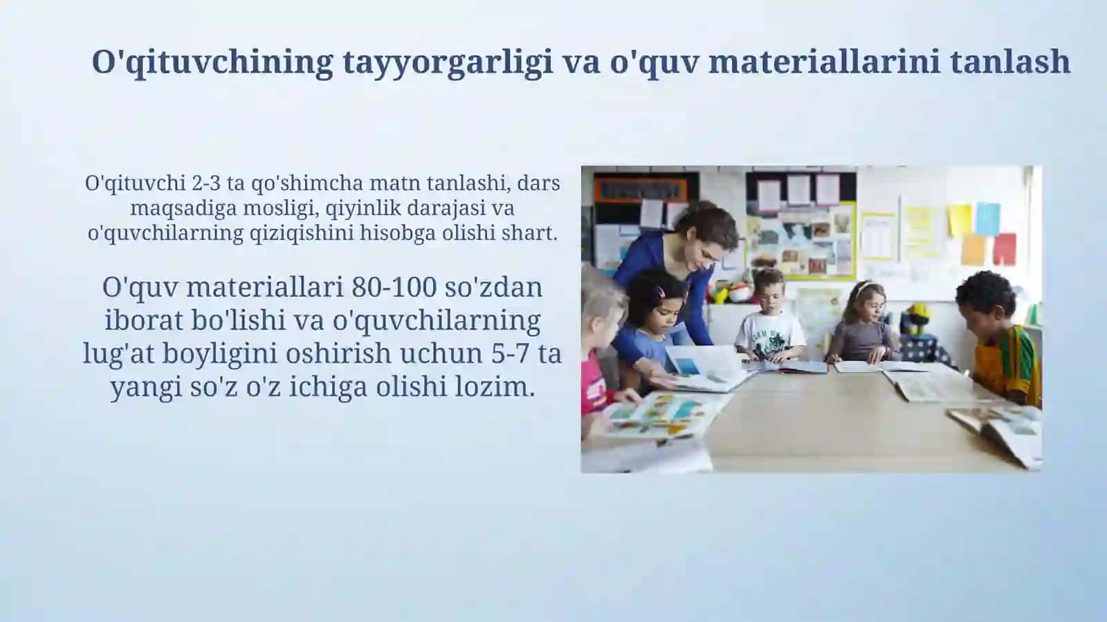 Savod oʻrgatishning asosiy davri oʻqish darsi uchun metodik tavsiyalar 4