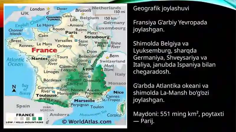 Fransiyaning iqtisodiy-geografik va turistik tavsiyalar 4