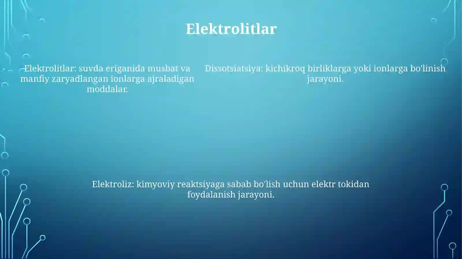 Didsotsiyalanish.Elektrolidlar.Kislata Asos Nazaryalari 4