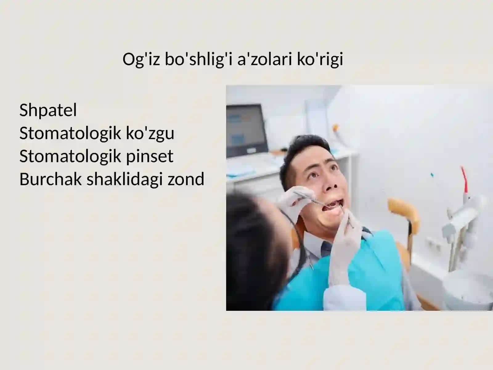 YUZJAG'SOHASINITEKSHIRISHUSULLARI.TISHKASALLIKLARI:KARIES,PULPIT,PERIODONTIT 4