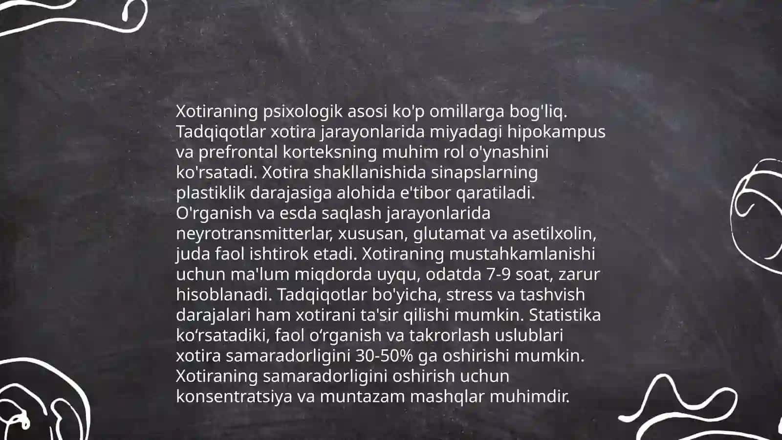 Xotira haqida tushuncha va uning nerv-fiziologik asosi 4