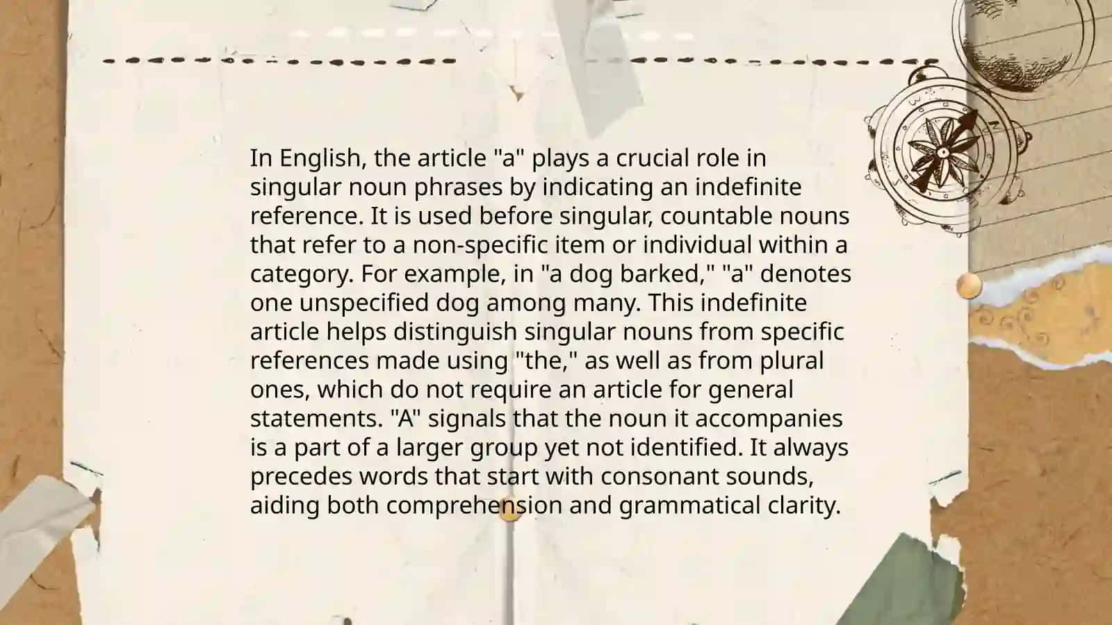 Articles the, a |an and zero article 4