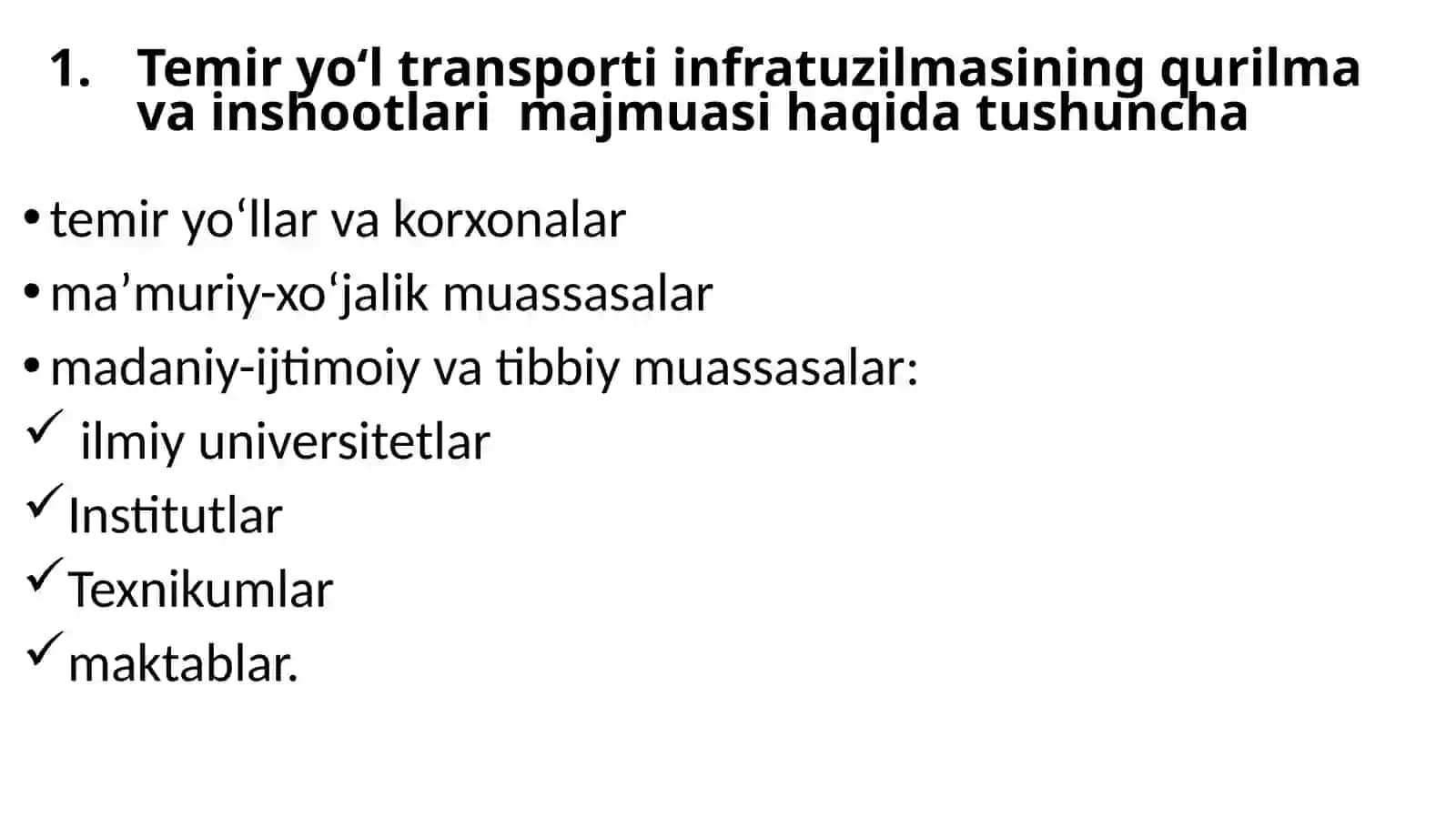TEMIR YO‘L TRANSPORTI INFRATUZILMASINING INSHOAT VA QURILMALARI 4