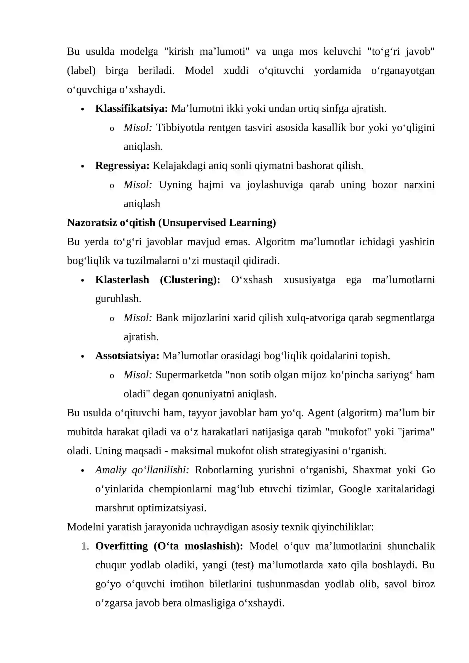 Katta ma'lumotlarni intellektual tahlil qilish: Mashinali o'qitish algoritmlari va vizualizatsiya 4