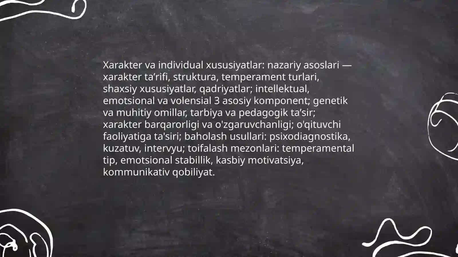 Oʻqituvchi xarakteri va uning individual xususiyatiga qarab toifaga bo'linishi 4