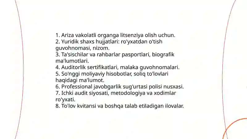 Banklarda auditorlik faolyatini litsenziyalash 4