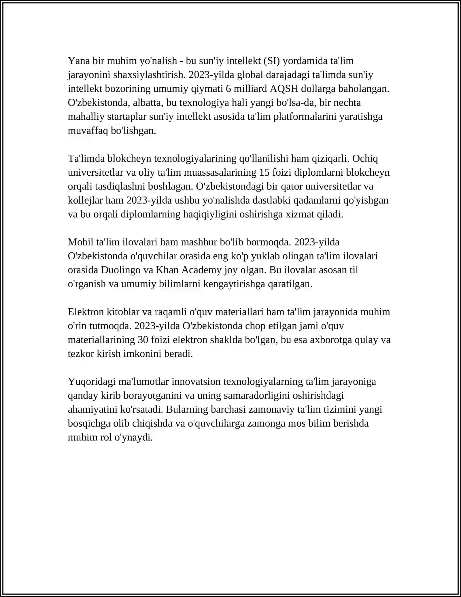 INNOVATSION TEXNOLOGIYALAR ASOSIDA TABIAT BILAN TANISHTIRISH MASHG'ULOTLARNI IJODIY TASHKIL ETISH 4