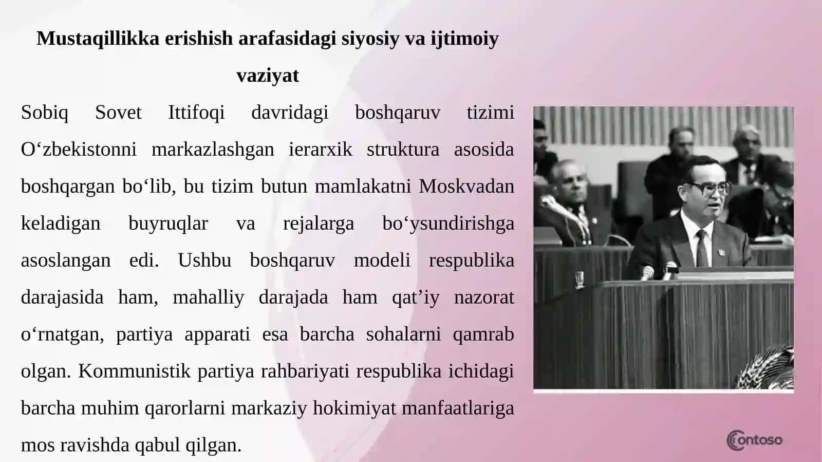 Mustaqil O‘zbekiston Respublikasining tashkil topishi va uning tarixiy ahamiyati 4