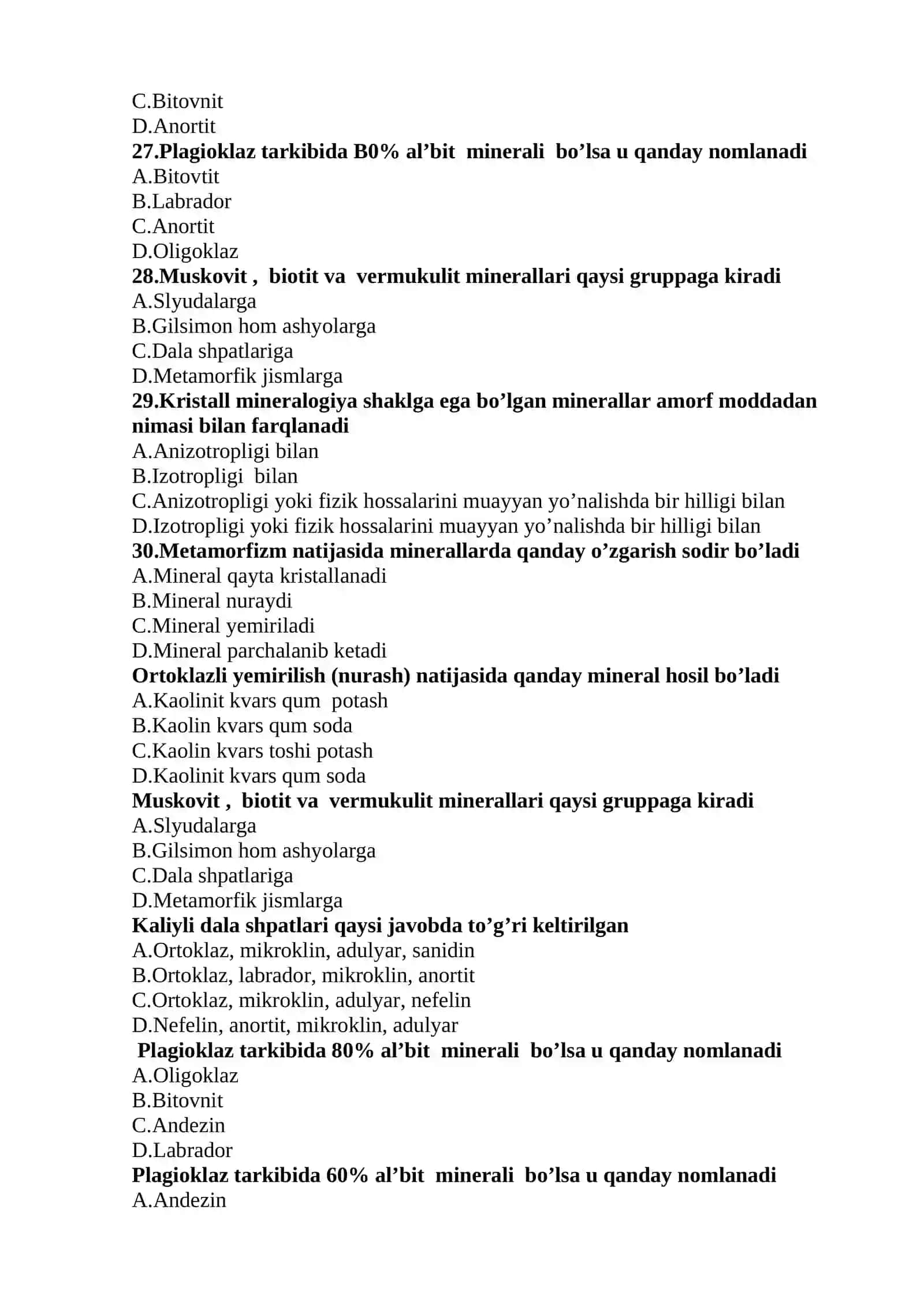 mineralogiya 100 ta test 4
