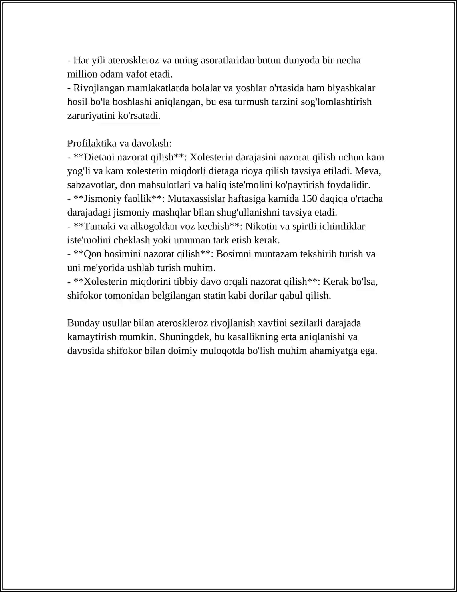 ARTERIYA SKLEROZ GIPERTO’NIYA KASALLIK GIPERTONOZIK KRIZDA SHOSHILINCH YORDAM KO’RSSTISH 4