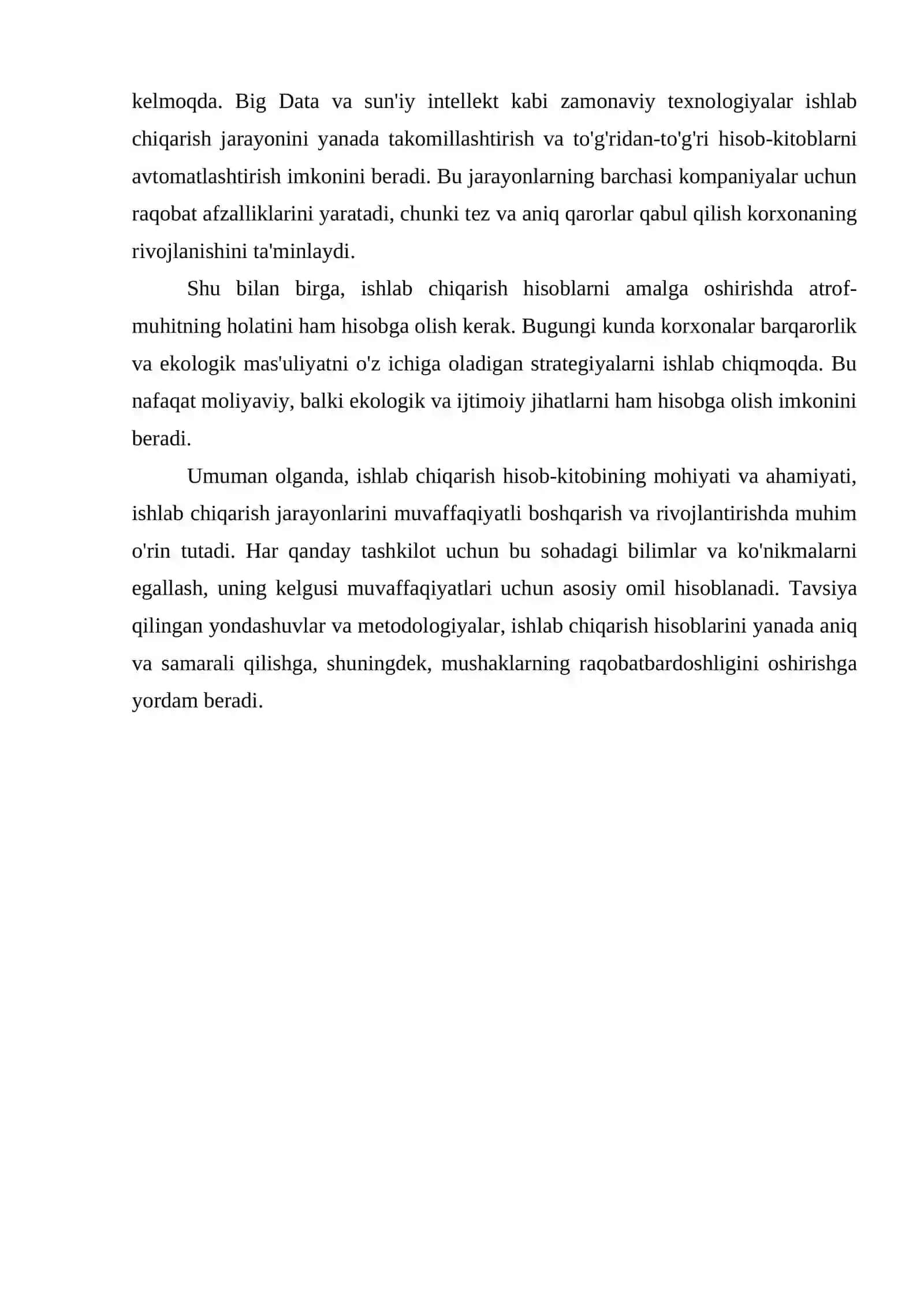 ISHLAB CHIQARISH HISOBLAMASI 4