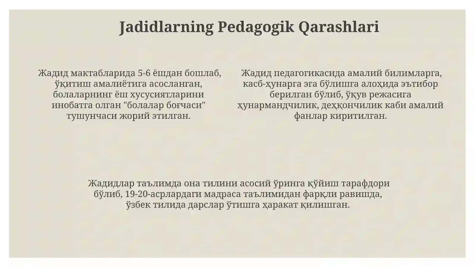 Yangi Usul Maktablari va Ularning Xususiyatlari 4