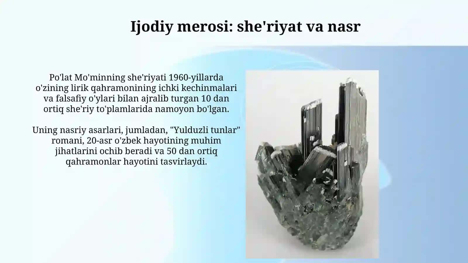 Po’lat Mo’minning xayotivaijodi 4
