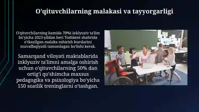 Imkoniyatlari Cheklangan Bolalar Uchun Inklyuziv Ta'lim 4
