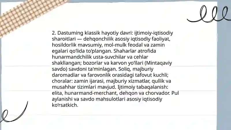 Dastuming klassik hayotiy davri Mo‘minjonov Diyorjon 4