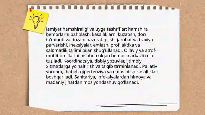 Uy sharoitida tibbiy parvarish 4