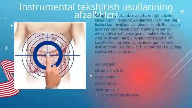 Hazm tizimini instrumental tekshirish usullari 4