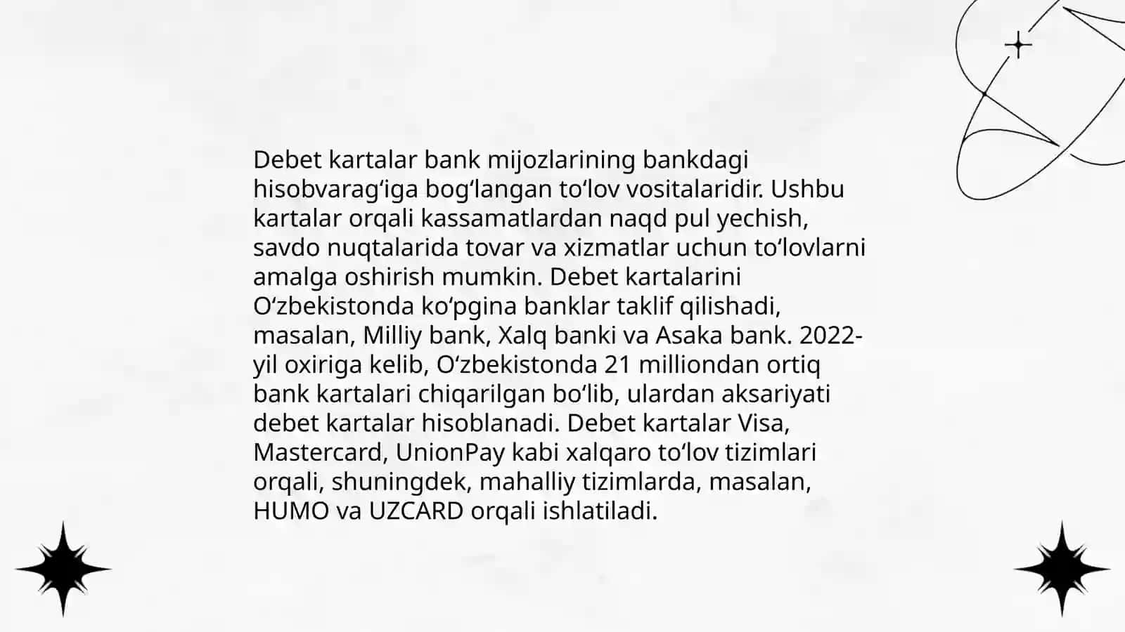 Plastik kartochkalarning turlari va ularning mohiyati 4