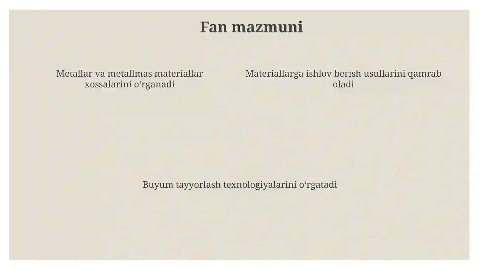 Metallar va metallmas buyumlarni o‘qitish metodikasi 4