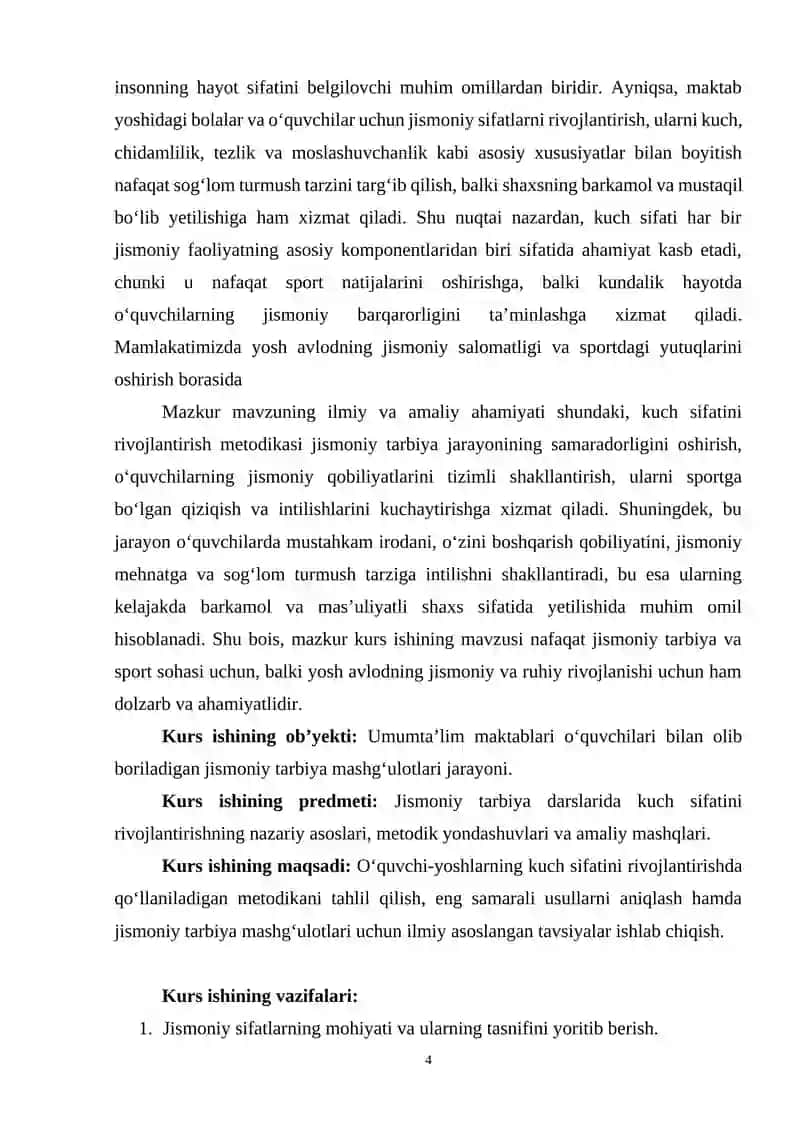 Jismoniy sifatlar. kuch sifati va uni rivojlantrish metodikasi 4
