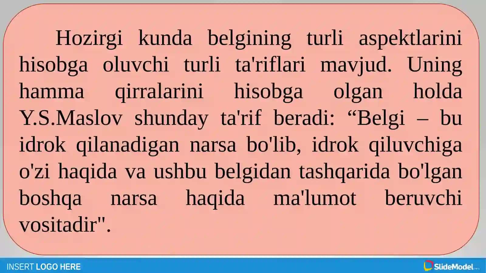 TIL - belgilar sistemasi 4