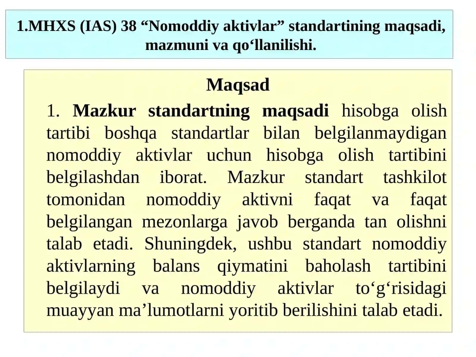 NOMODDIY AKTIVLAR, REZERVLAR, SHARTLI MAJBURIYATLAR VA AKTIVLARNI MOLIYAVIY HISOBOTDA AKS ETTIRISH QOIDALARI 4
