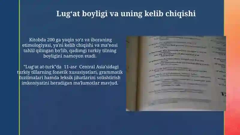 Qiyosiy lingvistika. Mahmud Qoshg'ariy 4