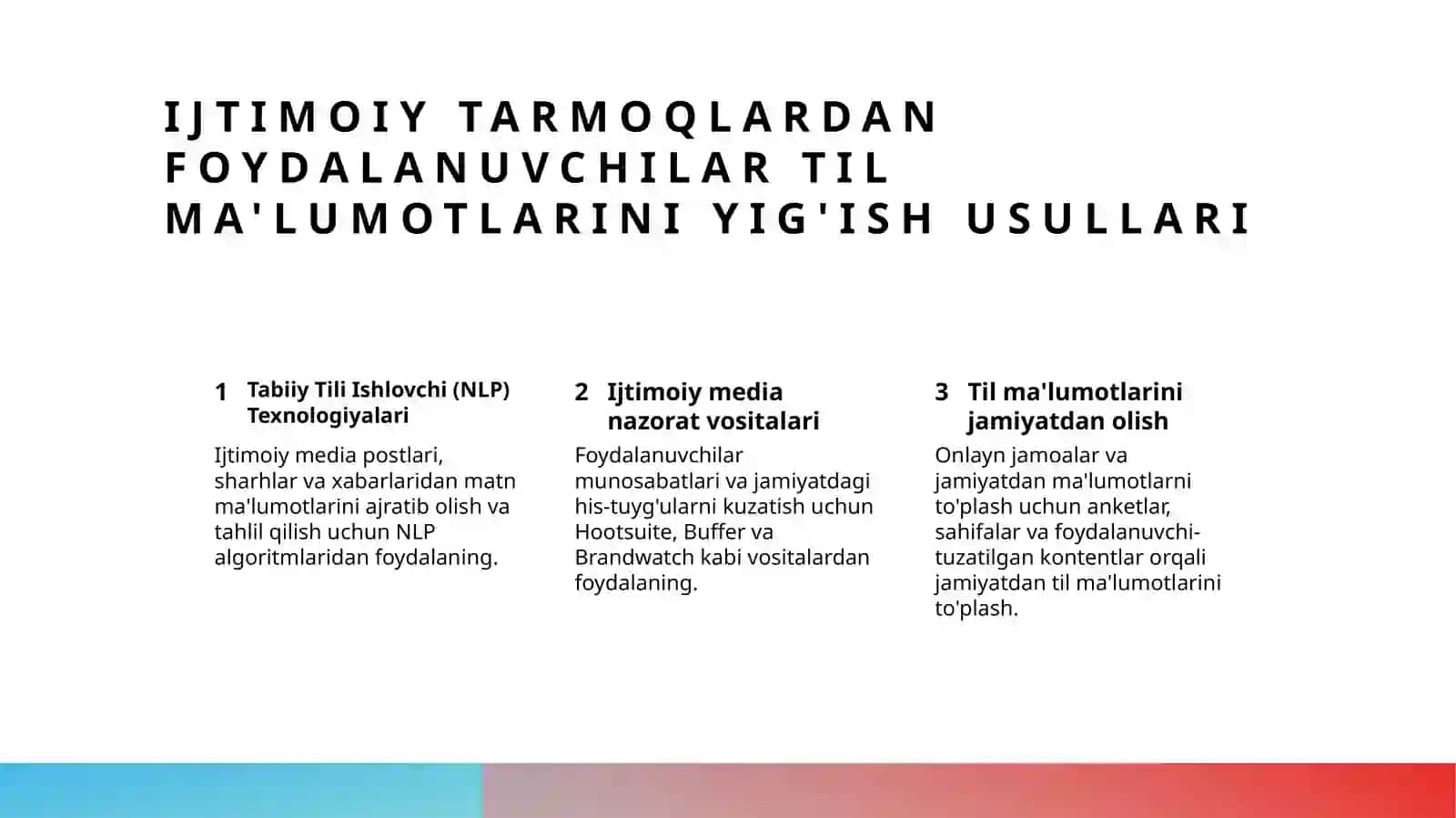 Ijtimoiy tarmoqlarda qoʼllanuvchi nutqiy birliklarning elektron baʼzasini shakillantirish 4